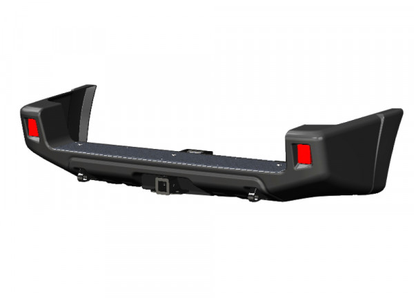 Бампер АВС-Дизайн задний с квадратом под фарком UAZ Патриот 2005- (чёрный) 