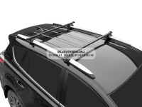 Багажная система LUX Элегант с дугами 1,2м прямоугольными в пластике для автомобилей с рейлингами