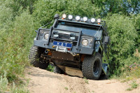 Алюминиевый передний силовой бампер KDT для Land Rover Defender 90/110
