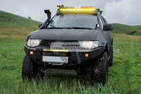 Багажник экспедиционный STC Mitsubishi L200 2006-2015 ШТОРКА дальний, рабочий и задний свет