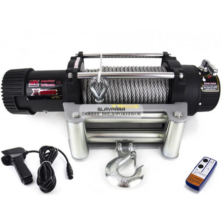 Лебедка электрическая автомобильная Master Winch X12500 12V 5680 кг со стальным тросом IP68