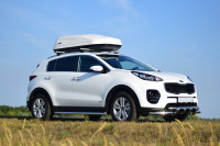 Защита порогов вогнутая Ø63 мм (НПС) KIA Sportage с 2016