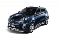 Защита порогов вогнутая Ø63 мм (НПС) KIA Sportage с 2016