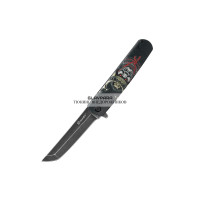 Нож GANZO, G626-BS Черный Самурай, длина клинка 96 мм