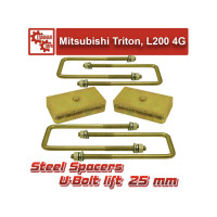 Проставки 25 мм и стремянки рессора-мост Tuning4WD для Mitsubishi L200/ Triton 2006-2016