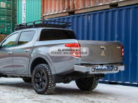 Бампер силовой задний RIVAL алюминиевый черный Mitsubishi L200 2015-2018 (без ПТФ) 2D.4003.1-NL